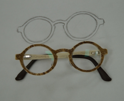 Handgemachte Hirschhornbrille 