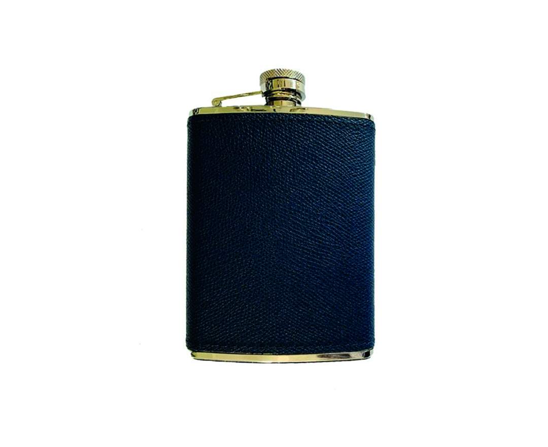 Giobagnara, Taschenflasche, Leder, Farbe Royal Blue