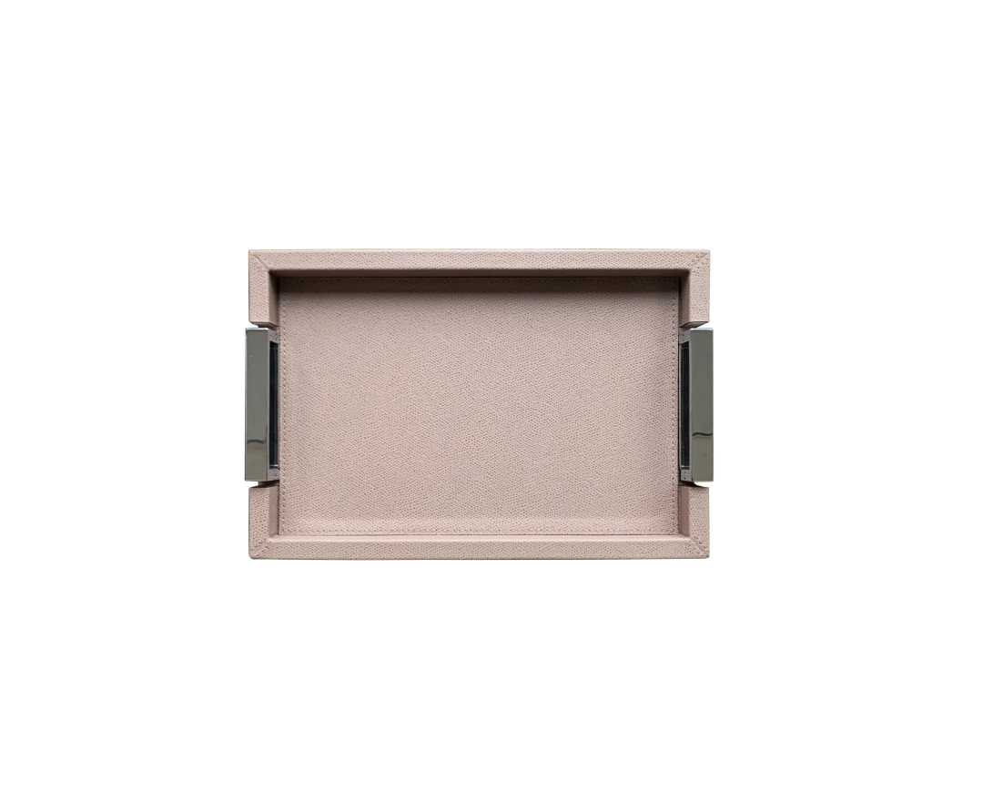 Giobagnara, Tablet Victor Tray Mini, Farbe Dove, Leder
