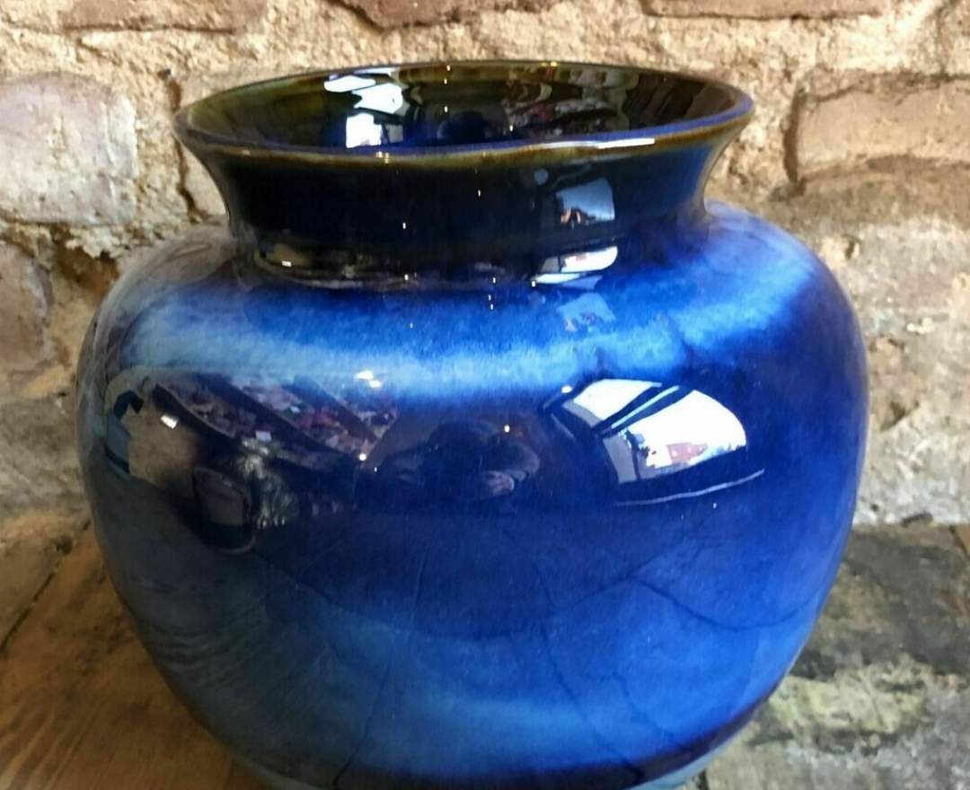 1st Tannendiele Vase (blau, 23 cm)