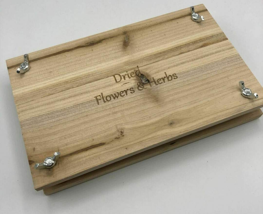 1st Tannendiele - Holzhalterung zum Trocknen von Blumen und Kräutern (mit Schrauben)