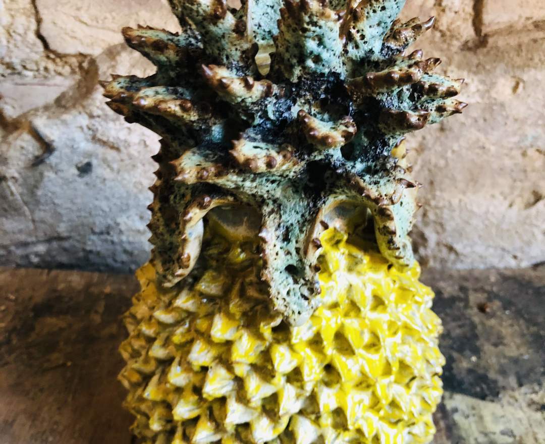 1st Tannendiele - Vase „Ananas“ (gelb / L)