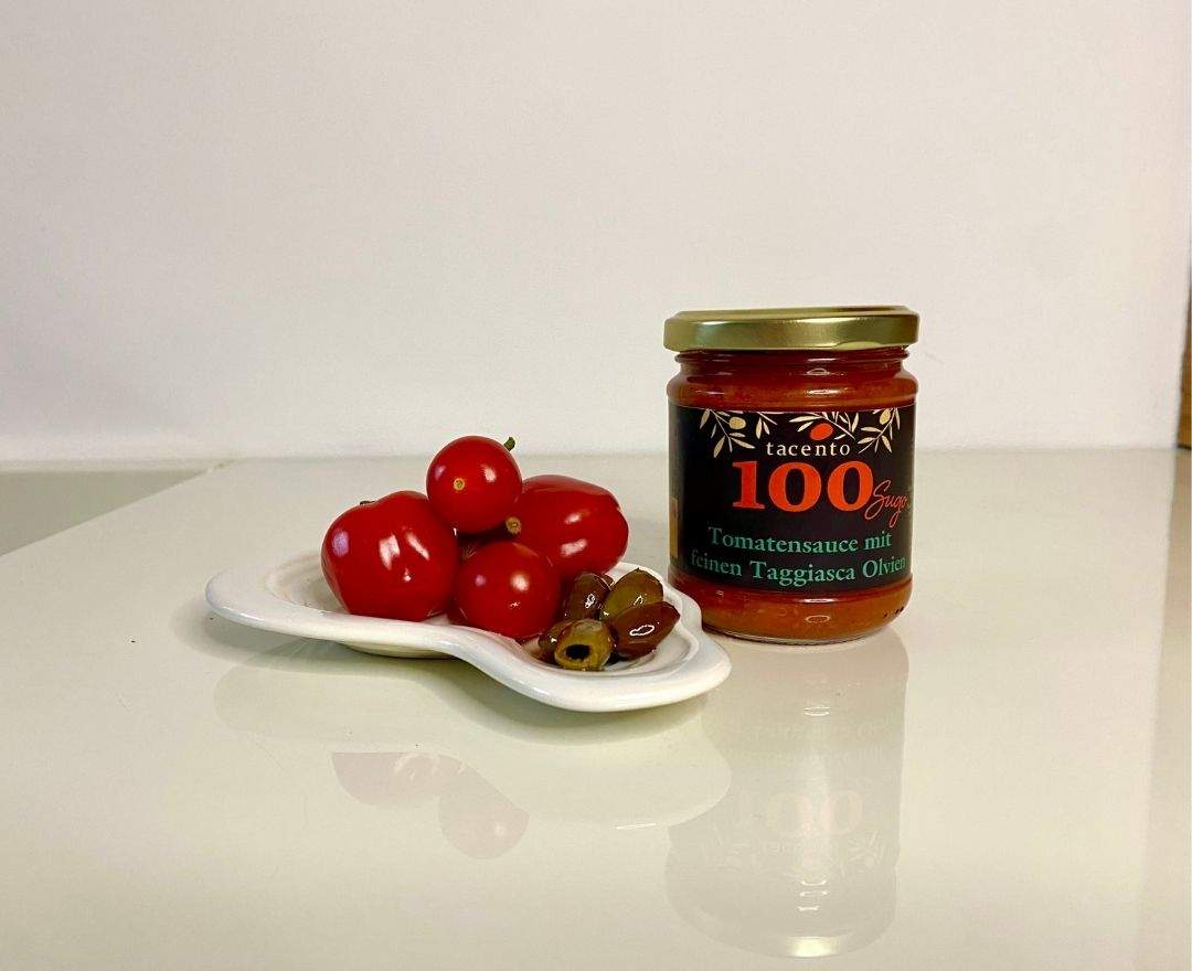 tacento100 Tomatensauce mit feinen Taggiasca Oliven