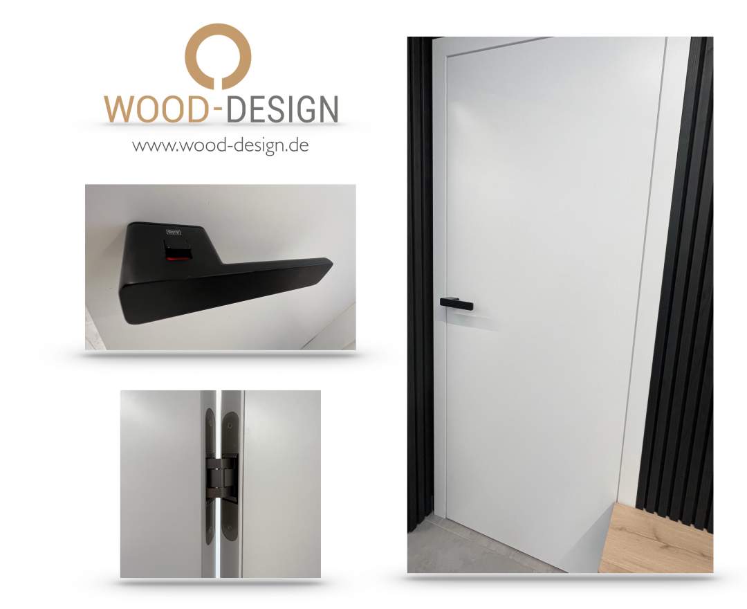 WOOD-DESIGN - Moderne stumpf einschlagende Zimmertüren mit hochwertigen Beschlägen von namhaften Herstellern