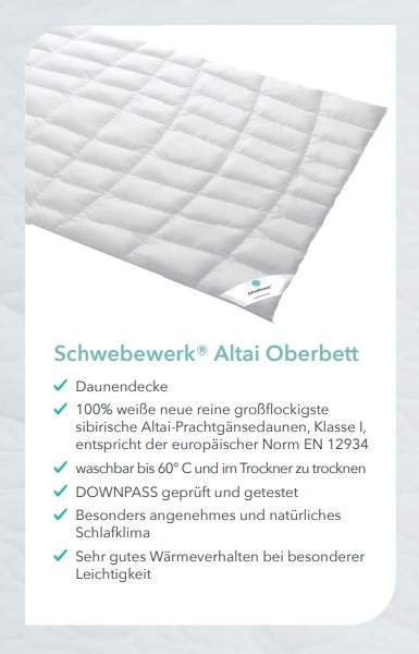 Schwebewerk ® - Schwebewerk® Altai Oberbett