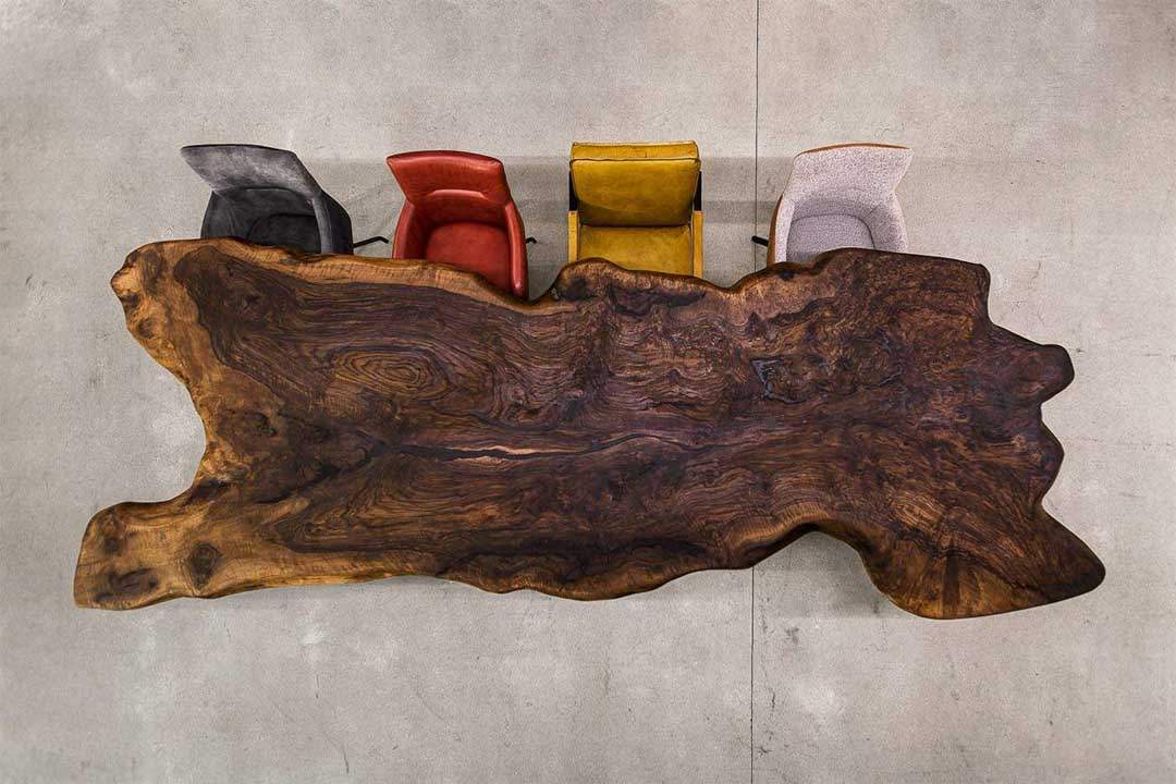 wohnsektion - Nussbaum Tischplatte 390 x 145cm
