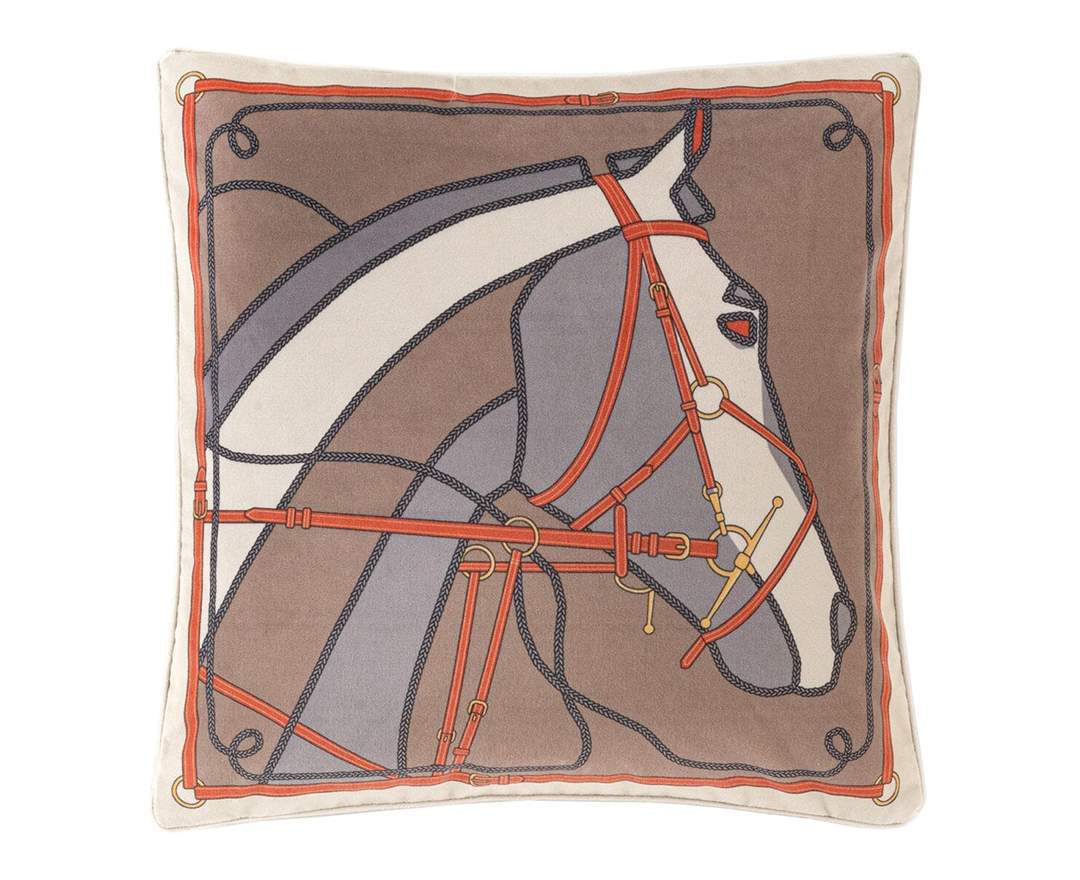 Adamsbro - Kissen Pillow Pferdekopf Horse Head Luxus - Braun