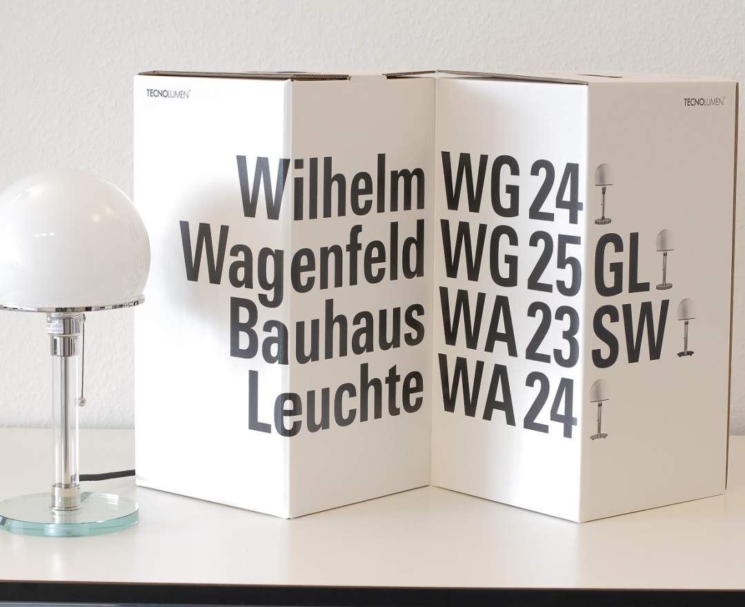TecnoLumen - Tecnolumen Tischleuchte „WG 24“ mit Glasfuß