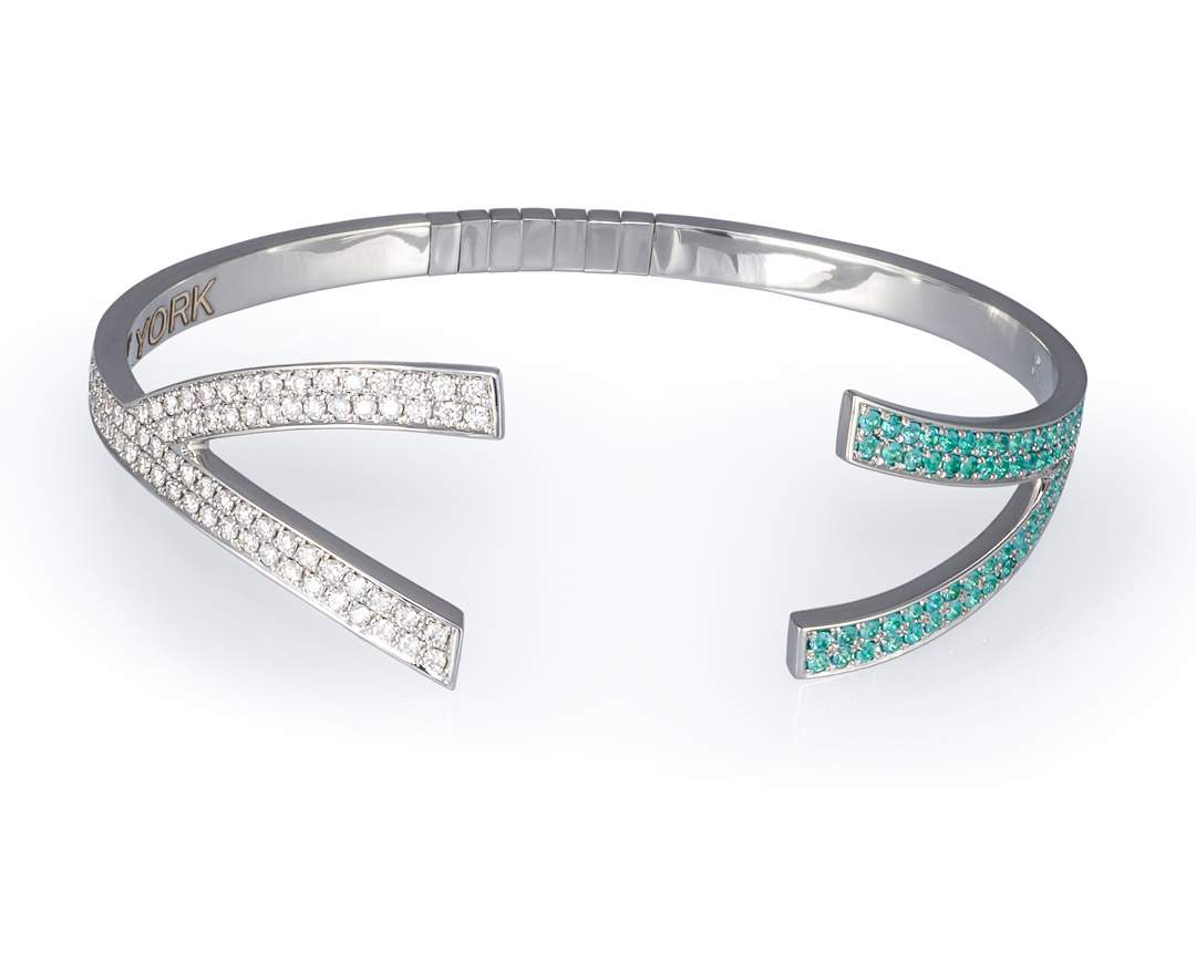 YORK Jewellery Y-Flex Armband Paraïba & Diamond