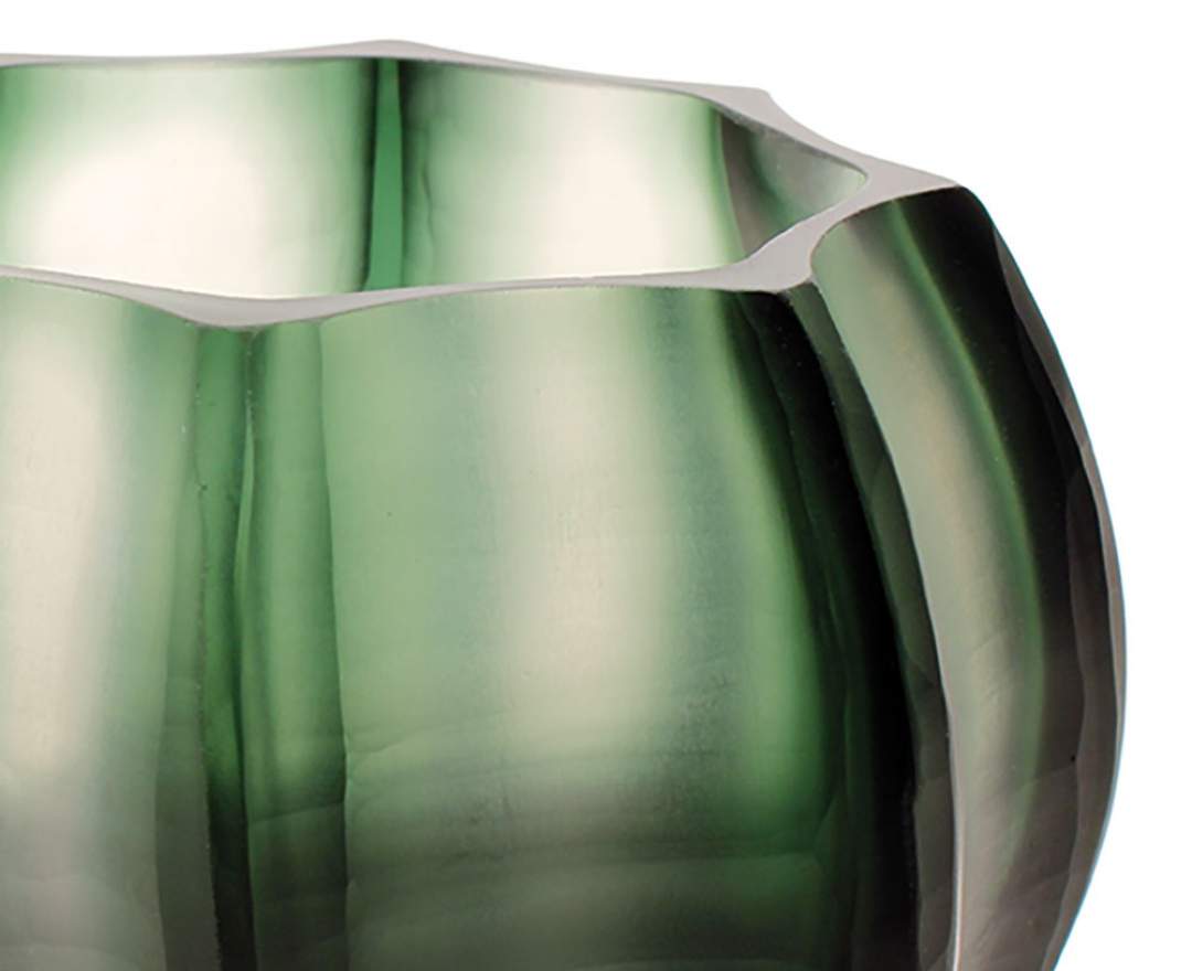 Guaxs - Koonam Vasen und Teelichthalter grün/schwarz stahlgrau - Teelichthalter