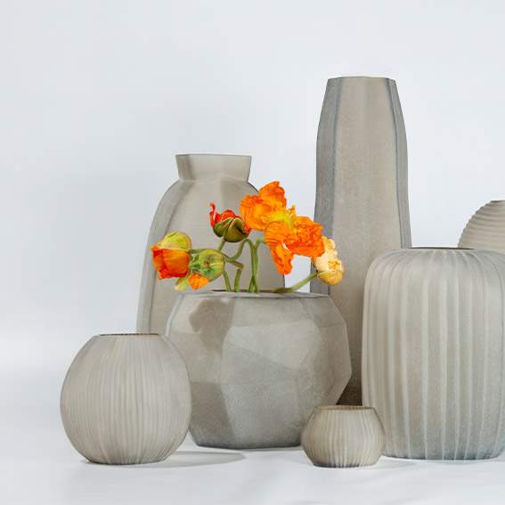 Guaxs - Cubistic Vasen rauchgrau