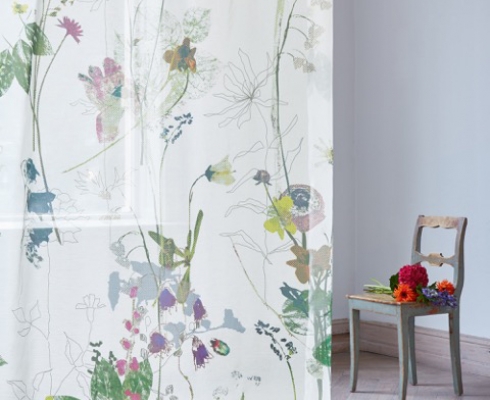 Création Baumann - Vorhang - Wiesenblumen