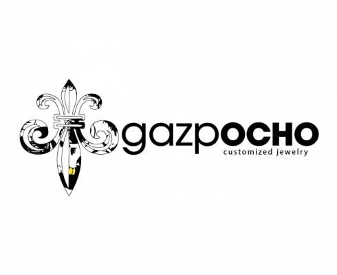 Gazpocho - Gazpocho Fleur de Lys Armband mit schwarzem Vintage Lederband 