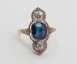Juwelen Galerie - Antiker Ring Gold 585, Diamanten, Safir Thumbnail