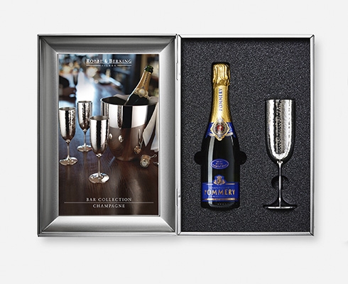 Robbe & Berking - Champagner + Kelch Geschenkset, Kollektion Martelé