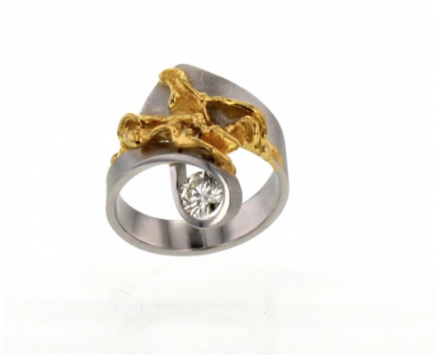 Adam - Platinring mit Brillant