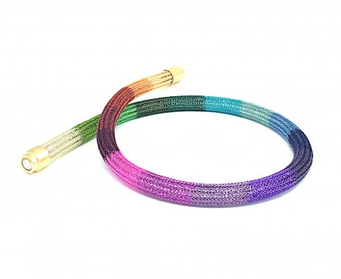 Design-Atelier Stefanie Mohr - REGENBOGEN KETTE - doppelt hand gestrickt