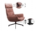 KFF - Lounge Sessel „Arva“ mit Hocker Thumbnail