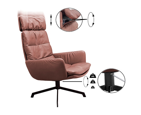 KFF - Lounge Sessel „Arva“ mit Hocker