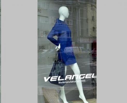VELANGEL - Kleid blau, 97% Viscose, 3% EA