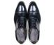 Santoni - Schnürer in schwarz mit Kappnaht Thumbnail