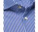 Kiton - Hemd in blau gestreift mit Haikragen und Doppelmanschette Thumbnail