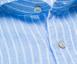 FINAMORE - Leinenhemd in hellblau gestreift mit Haikragen Thumbnail
