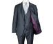 Caruso - Anzug in dunkelgrau mit Weste aus Superfine 130'S Wolle Thumbnail