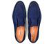 Santoni - Loafer in dunkelblau aus geprägtem Veloursleder Thumbnail