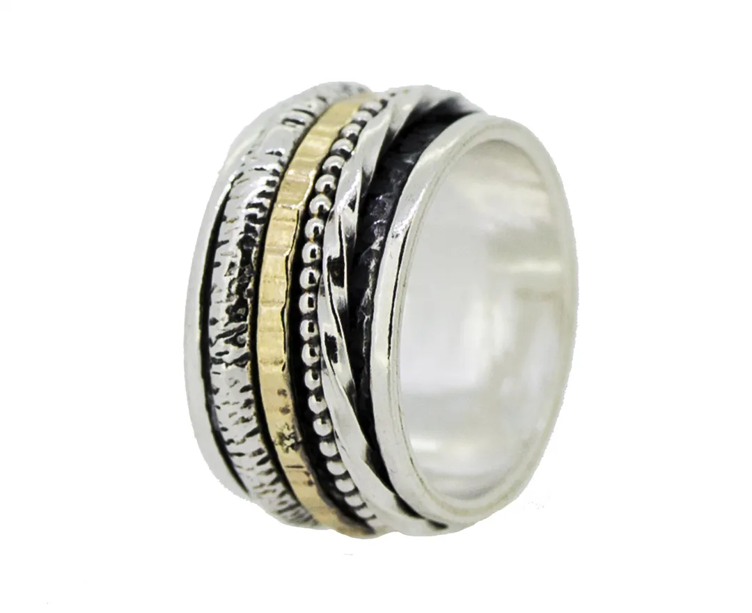 JEH JEWELS - Ring silber oxidiert, gold filled