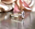 Infinity Juwelen - Eleganter Verlobungsring mit Kubischem Zirkonia im Navetteschliff/ Marquise aus 14K Gelbgold Thumbnail