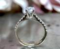 Infinity Juwelen - Eleganter Verlobungsring mit Kubischem Zirkonia aus 14K Gelbgold Thumbnail