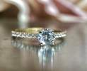 Infinity Juwelen - Eleganter Verlobungsring mit Kubischem Zirkonia aus 14K Gelbgold Thumbnail
