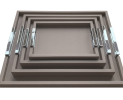 Giobagnara - Giobagnara, Tablet, Victor Tray Large, Stone, Leder Thumbnail