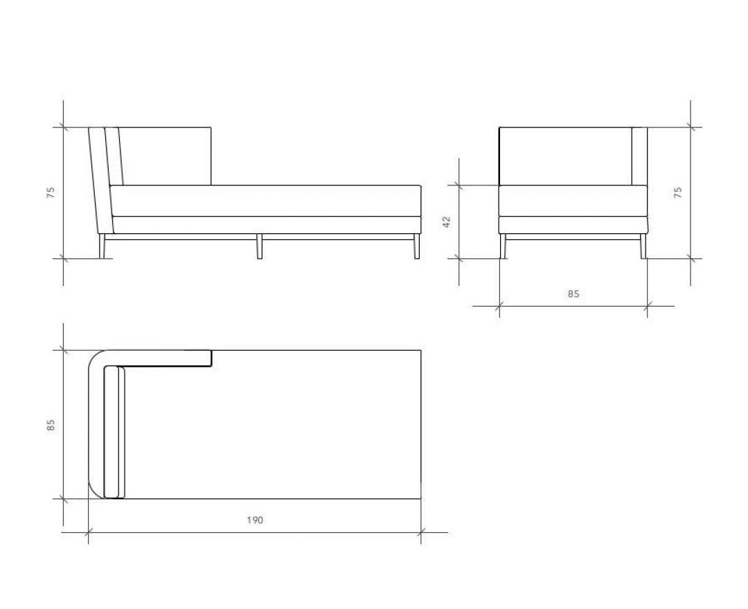 IH Studio Collection - IH Studio Collection, Chaiselongue / Daybed ZOE