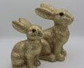 Osterhase, Glitzer gold, 15 cm