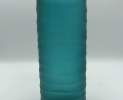 1st Tannendiele - Carved cylinder glass vase, aqua Thumbnail