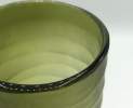 1st Tannendiele - Carved cylinder glass vase, dark green Thumbnail