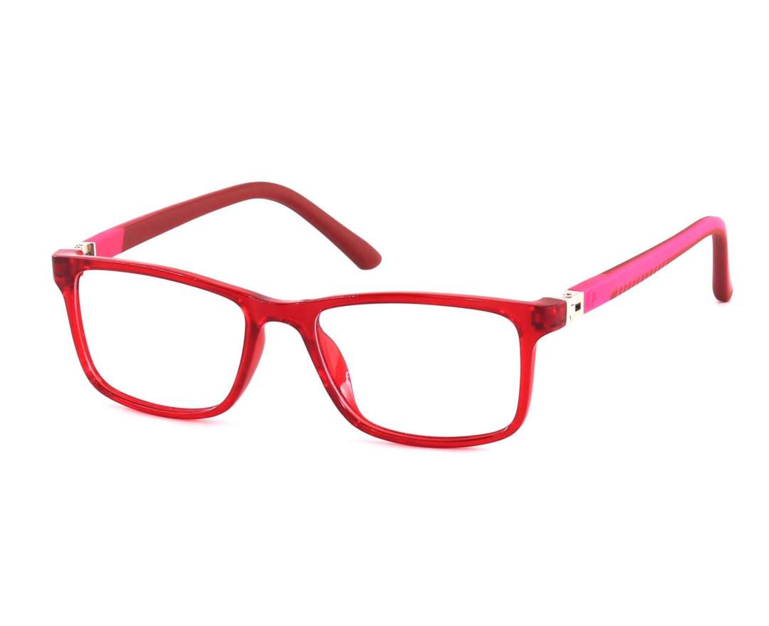 Markonia Eyewear - Kinderbrille von Markonia Eyewear in Transparent-Grau/Schwarz oder Rot/Pink mit neuartigem, stabilem 180° Federscharnier