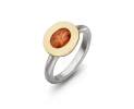 Goldschmiede TRAPEZ - Birgit Johannsen - Ring mit Mandaringranat, Silber und 18 Karat Gold Thumbnail