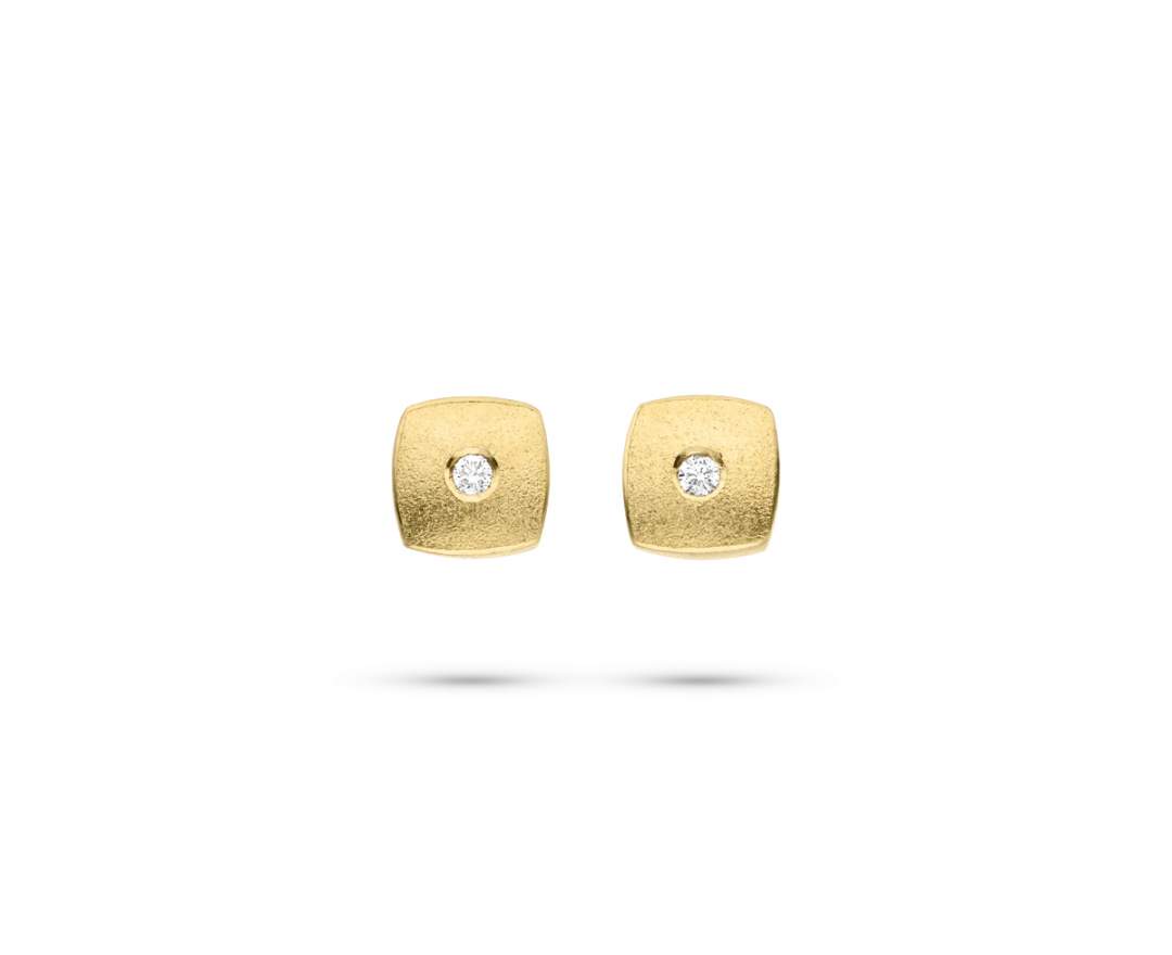 Goldschmiede TRAPEZ - Birgit Johannsen - Ohrschmuck mit Brillanten 18 Karat Gold