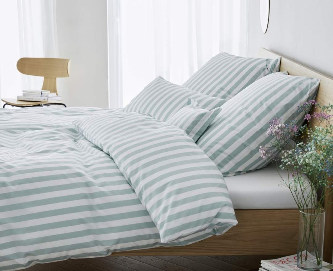 Elegante bed-line - Bettwäsche Classic Stripes, salbei