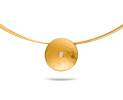 Goldschmiede TRAPEZ - Birgit Johannsen - Halsschmuck mit Brillant und 24 Karat Goldplattierung Thumbnail