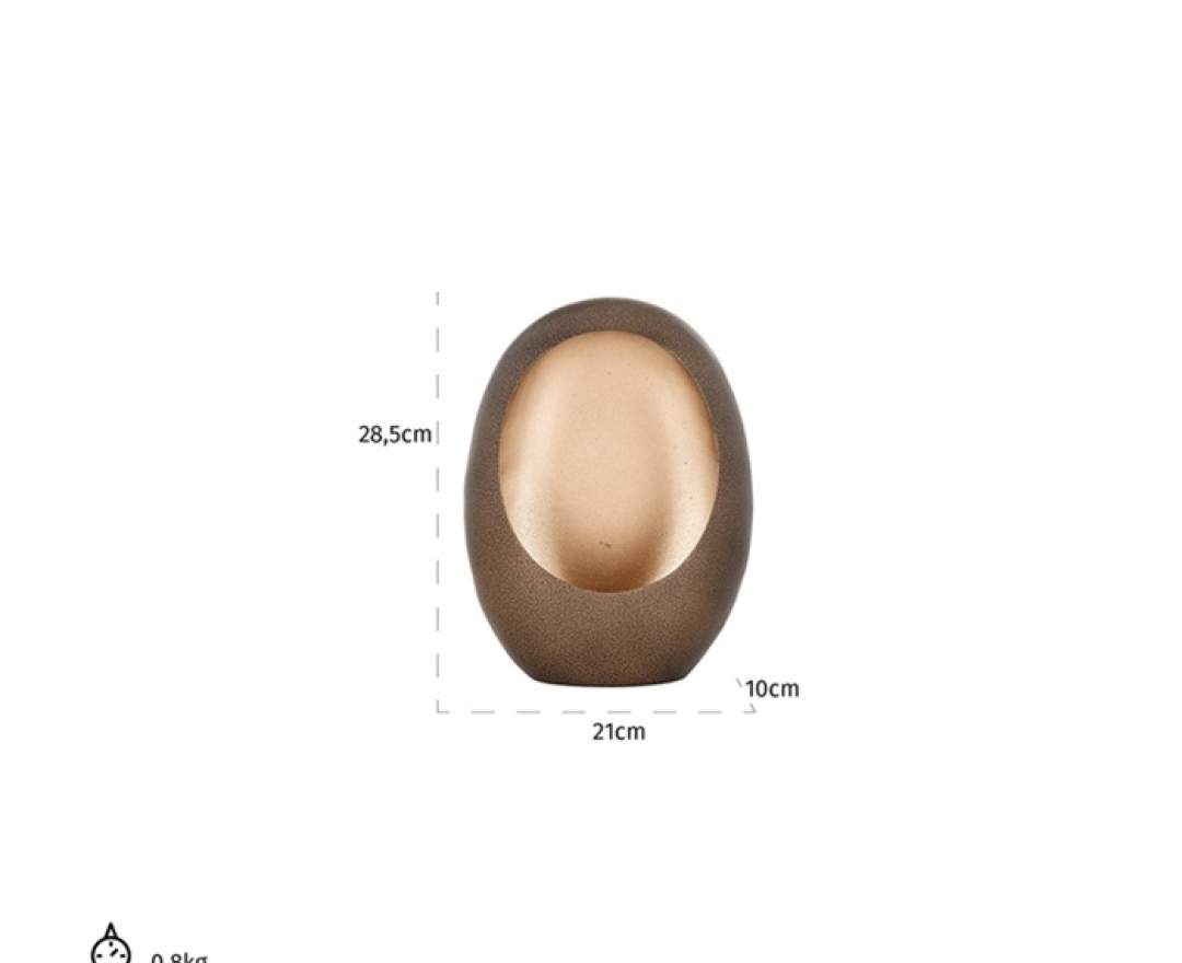 Richmond Interiors - Richmond Interiors, Kerzenhalter Xemm Bronze Gold klein, 28,5cm