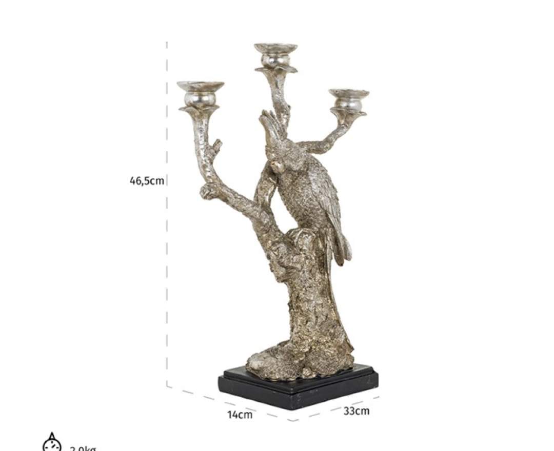 Richmond Interiors - Richmond Interiors, Kerzenhalter Ricky silber; 46,5cm