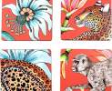 Ardmore - Ardmore, Untersetzer, Monkey Paradise Coral, Set mit 4 Stück Thumbnail