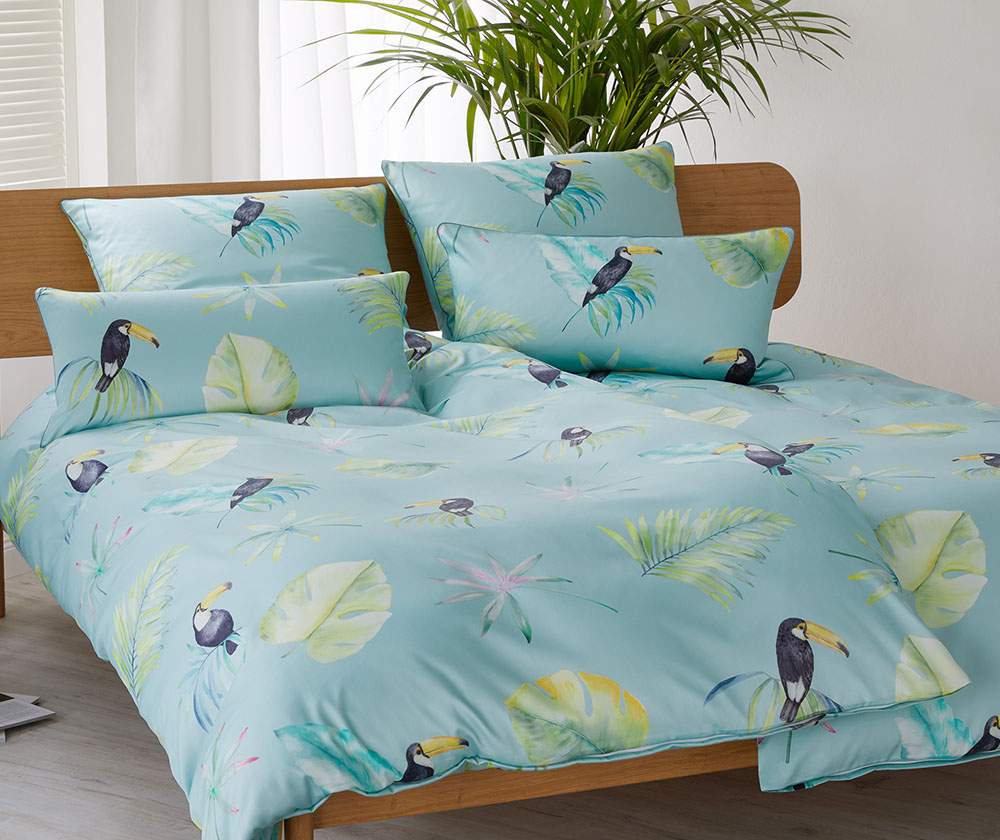 Elegante bed-line - Hochwertige Mako Satin Bettwäsche Tukan