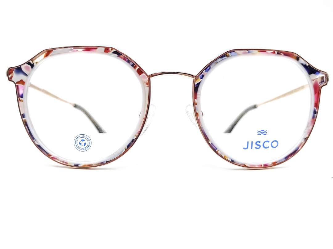 Jisco Eyewear - Modische Metallfassung mit verspielt-farbigem Kunststoffinnenring
