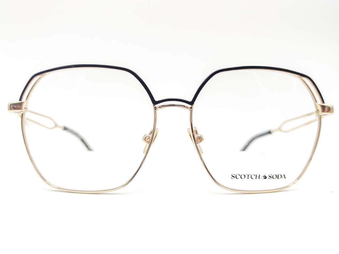 Scotch & Soda - Extravagante Edelstahlfassung mit gold-schwarzer Lackierung