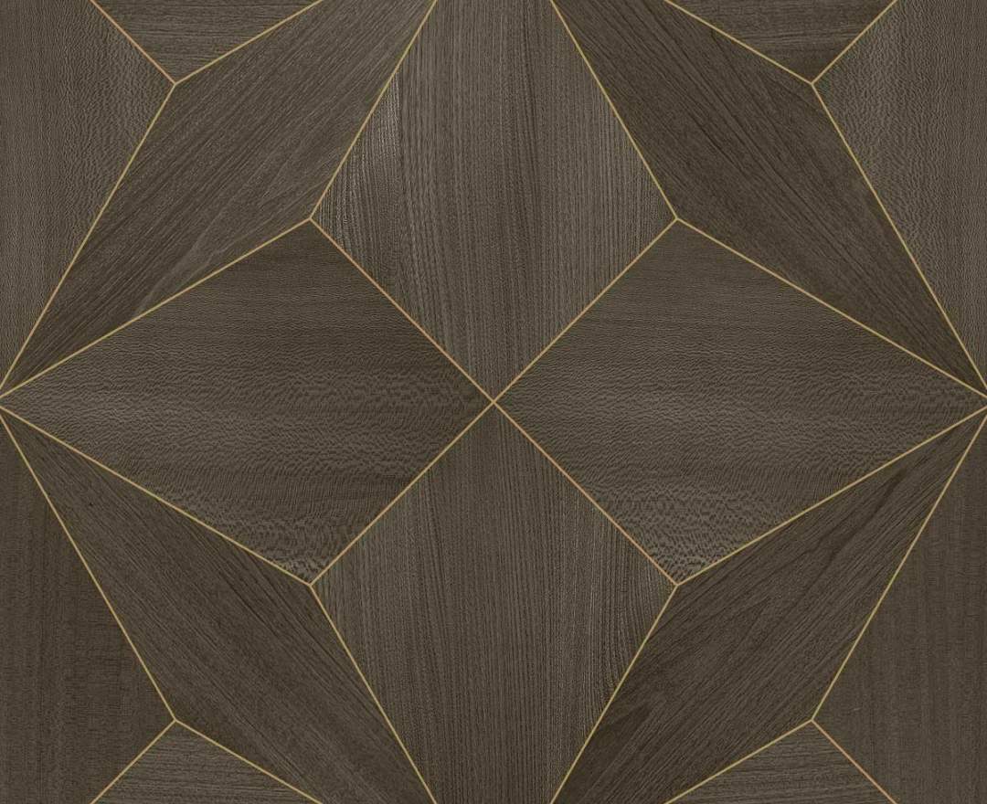 KT-Exclusive - Handgefertigte Furnierholz Tapeten, Geometrie - ET103